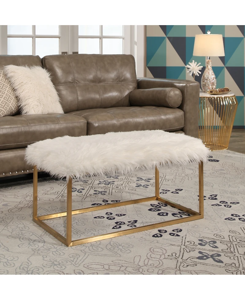Jameson Faux Fur Ottoman