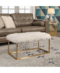 Jameson Faux Fur Ottoman
