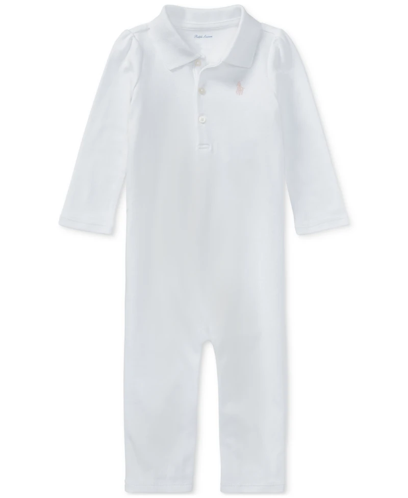 Polo Ralph Lauren Baby Girls Cotton Coverall