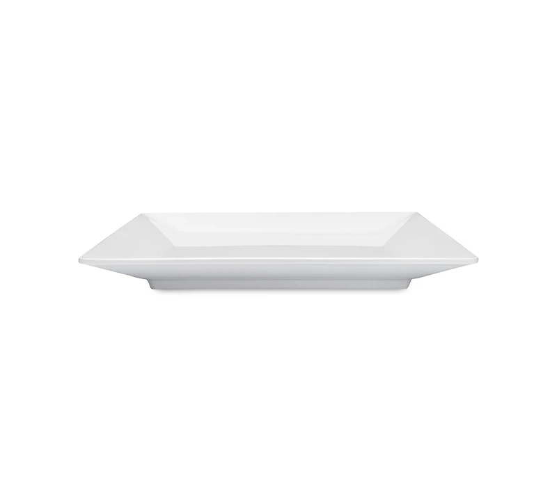 Q Squared Diamond Square 10.5" Melamine Dinner Plates, Set Of 4
