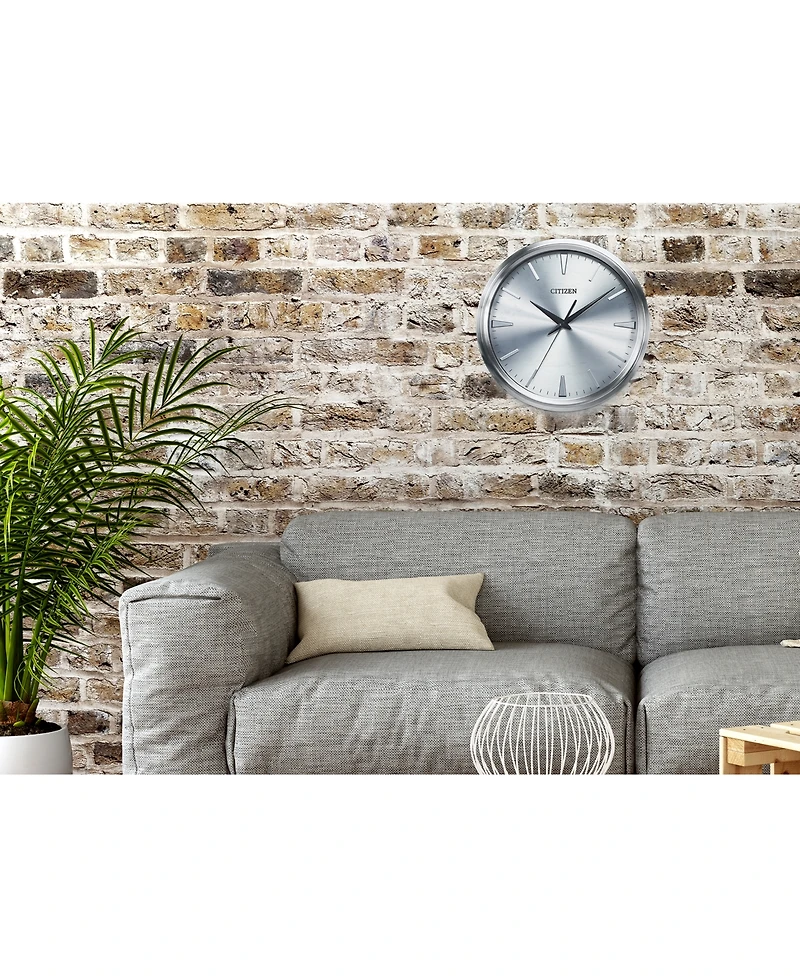 Citizen Gallery Silver-Tone Metal Wall Clock