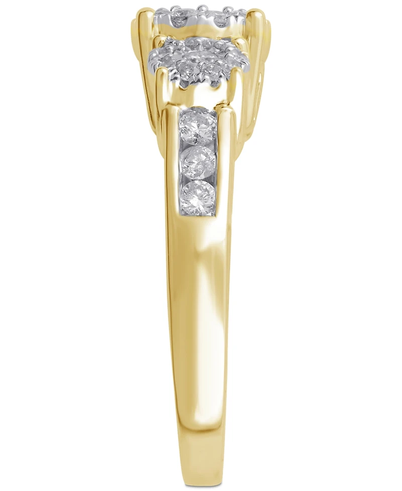 Diamond Three Stone Engagement Ring (3/4 ct. t.w.) 14k White, Yellow or Rose Gold