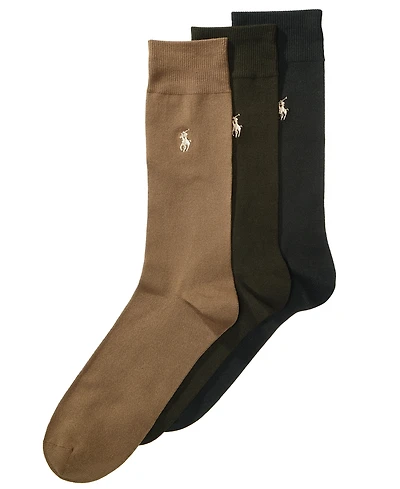 Polo Ralph Lauren Men's 3-Pk. Extended Size Supersoft Dress Socks