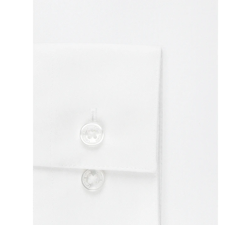 Calvin Klein Men's Slim-Fit Non-Iron Spread Collar Herringbone Dress Shirt