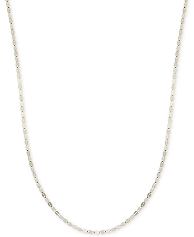 18" Mirror Link Chain (1-1/2mm) in 14K Yellow, White or Rose Gold