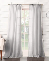 Silvia Crushed Texture Semi-Sheer Rod Pocket Curtain Panel