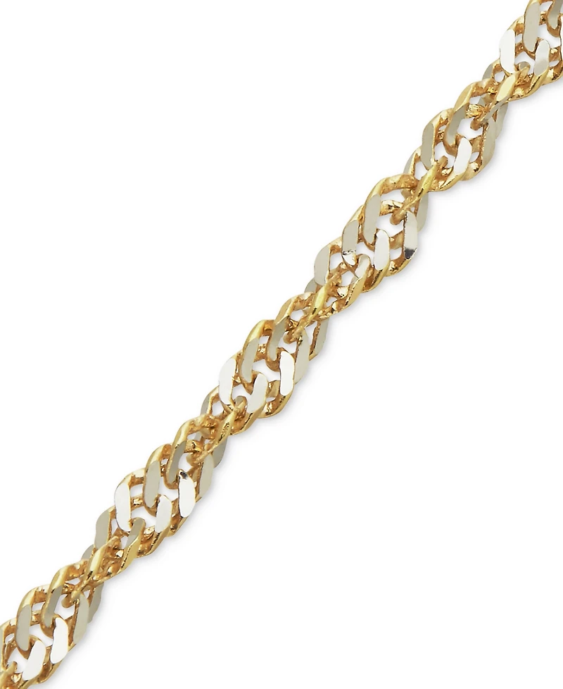 18" Italian Gold Two-Tone Perfectina Chain Necklace (1-1/3mm) in 14k Gold