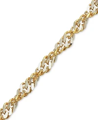 18" Italian Gold Two-Tone Perfectina Chain Necklace (1-1/3mm) in 14k Gold