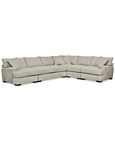 Closeout! Rhyder 5-Pc. Fabric Sectional Sofa with Apartment Sofa, Created for Macy's