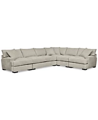 Closeout! Rhyder 5-Pc. Fabric Sectional Sofa with Apartment Sofa, Created for Macy's