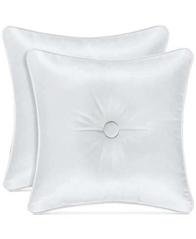J Queen New York Astoria White Decorative Pillow, 16" x 16"