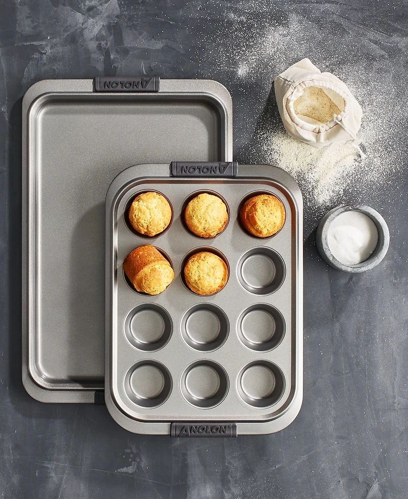 Anolon Advanced Bronze 12 Cup Muffin Pan