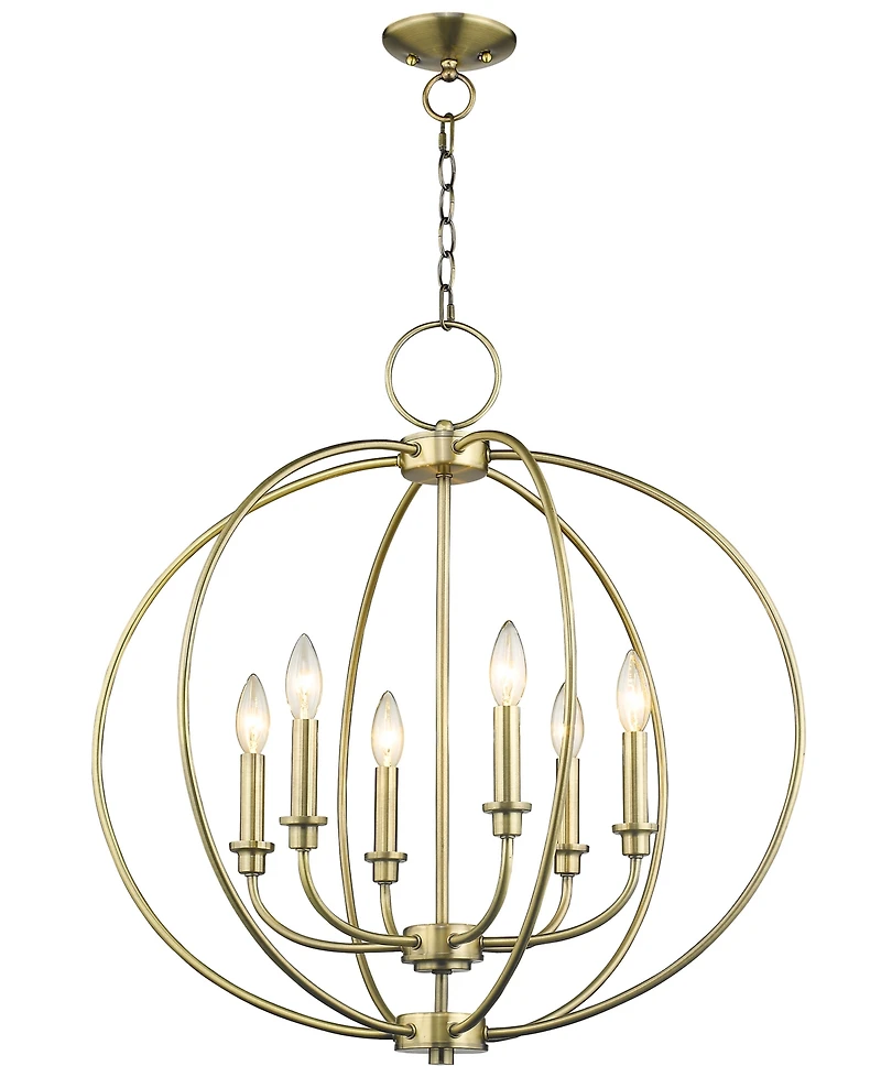 Livex Milania 6- Light Metal Chandelier