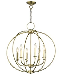 Livex Milania 6- Light Metal Chandelier