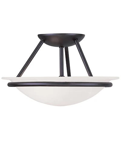 Livex Newburgh 2-Light Semi Flush Mount