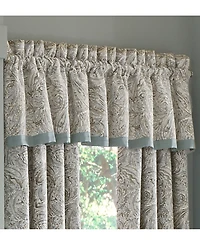 J Queen New York Giovani Paisley Jacquard Window Valance, 88.00" x 15.25"