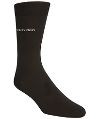 Calvin Klein Men's Socks, Giza Cotton Flat Knit Crew