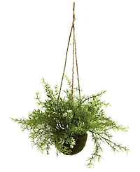 Nearly Natural 3-Pc. Mini Ruscus Sedum & Sperengeri Hanging Basket Set