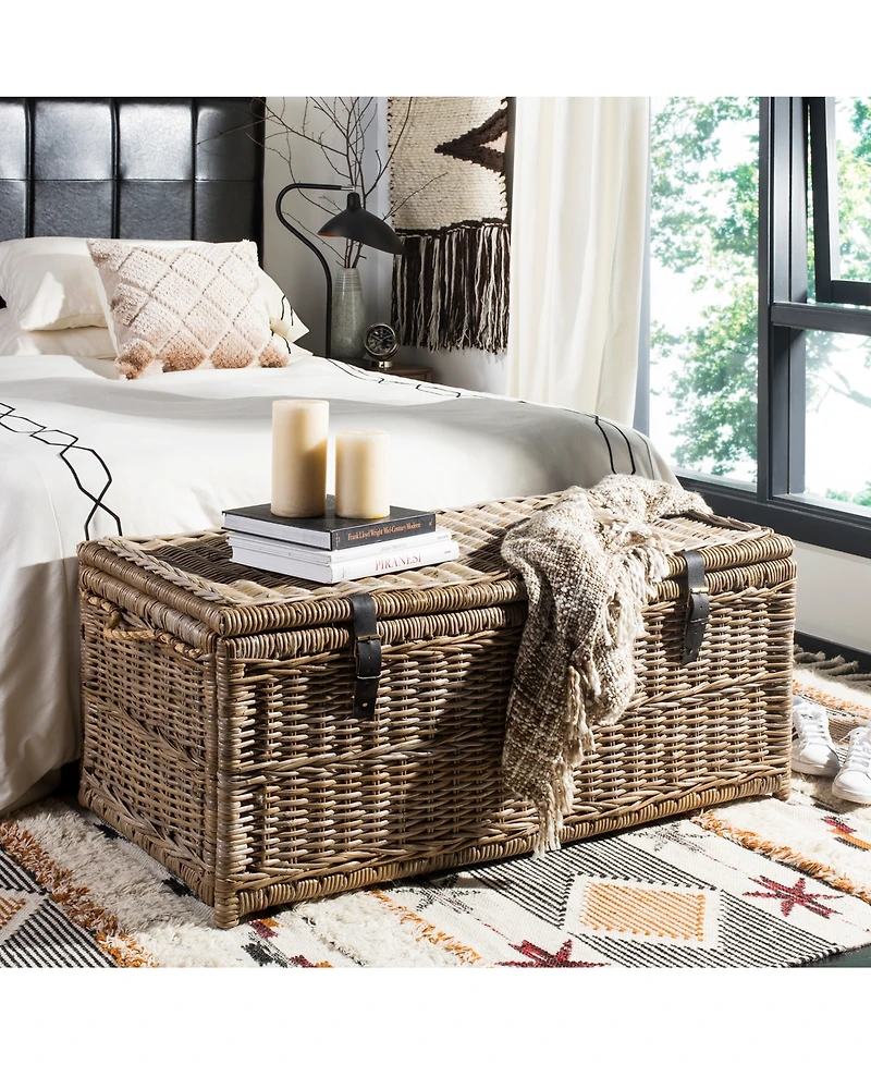 Jonathan Y Happimess Caden 46'' Wicker Storage Trunk