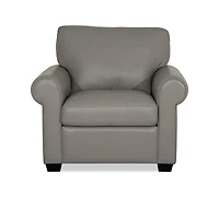 Orid 36" Leather Roll Arm Chair, Created for Macy's