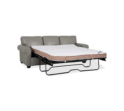 Orid 84" Queen Leather Roll Arm Sleeper, Created for Macy's
