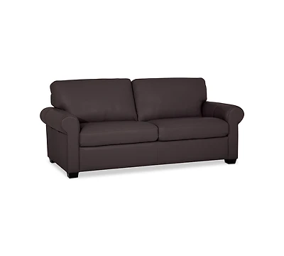 Orid 77" Leather Roll Arm Apartment Sofa, Created for Macy's