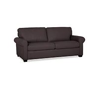 Orid 77" Leather Roll Arm Apartment Sofa, Created for Macy's