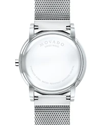 Movado Unisex Swiss Museum Classic Stainless Steel Mesh Bracelet Watch 40mm