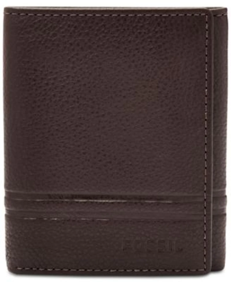 Fossil Mens Leather Trifold Wallet Collection