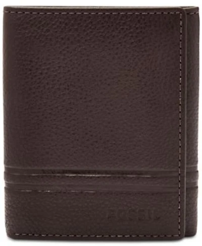 Fossil Mens Leather Trifold Wallet Collection