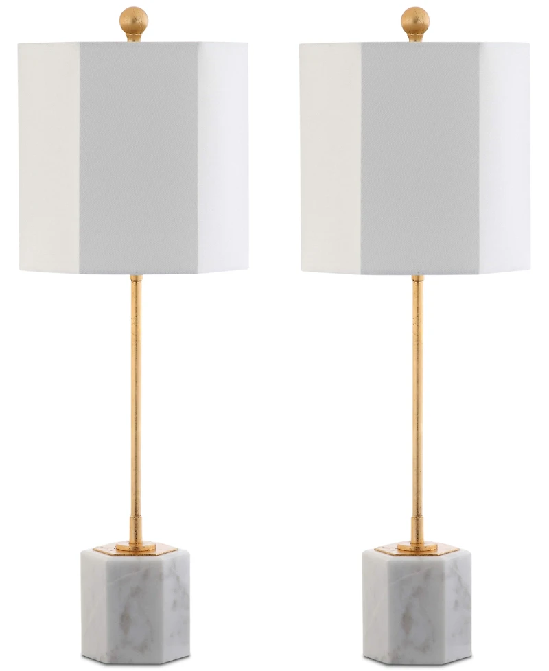 Safavieh Set of 2 Magdalene Marble Table Lamps