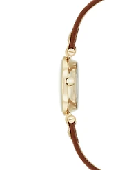 Anne Klein Women's Brown Leather Strap Watch 10-9442CHHY