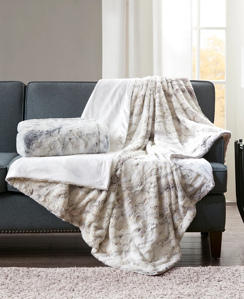 Madison Park Sachi Faux-Fur Throw, 60" x 70"