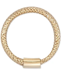 Italian Gold Openwork Mesh Stretch Ring in 14k Gold, Made in Italy