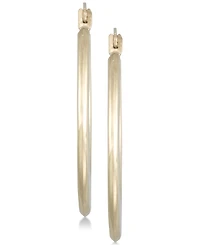 Polished Graduated Oval Hoop Earrings in 10k Gold