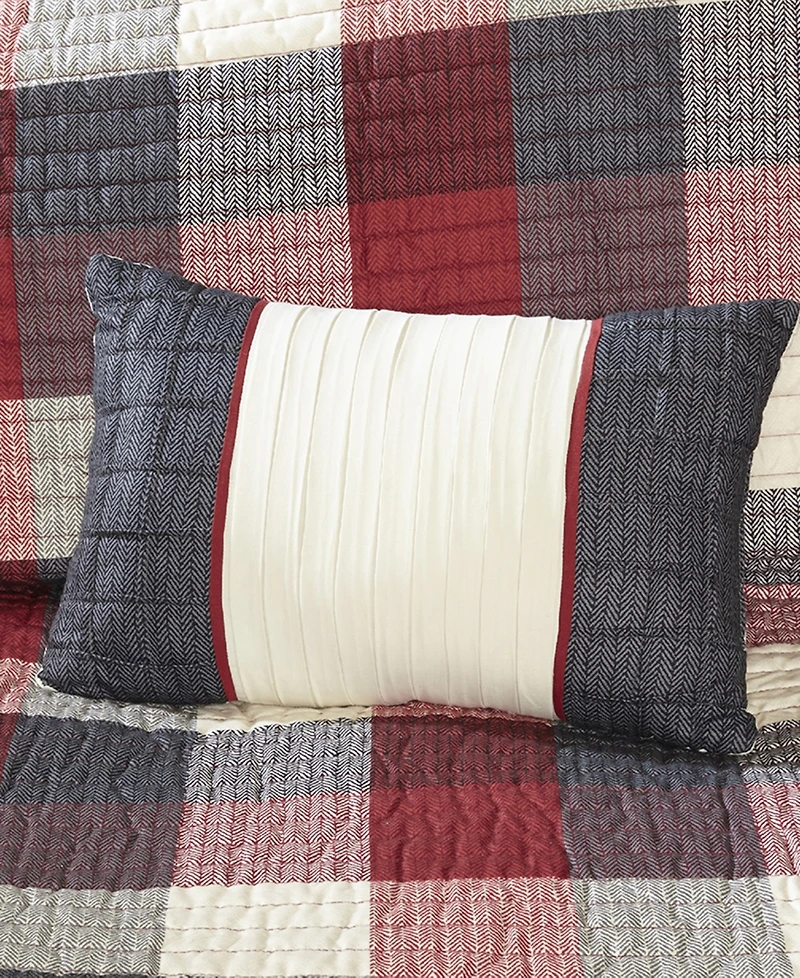 Madison Park Ridge Herringbone 6-Pc. Quilt Set, Full/Queen