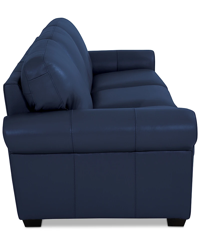 Orid 84" Leather Roll Arm Sofa, Created for Macy's