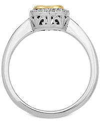 Diamond Heart Ring in 14k Gold over Sterling Silver (1/10 ct. t.w.)