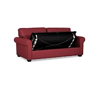 Orid 77" Full Roll Arm Leather Sleeper, Created for Macy's