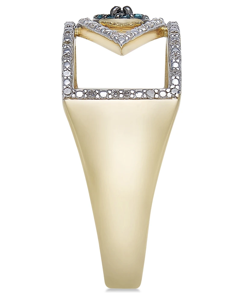 Wrapped Diamond Evil Eye Ring (1/6 ct. t.w.) 10k Gold or White Created for Macy's