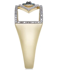 Wrapped Diamond Evil Eye Ring (1/6 ct. t.w.) 10k Gold or White Created for Macy's