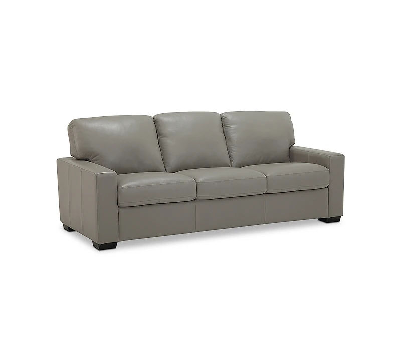 Ennia 82" Leather Queen Sleeper Sofa, Created for Macy's