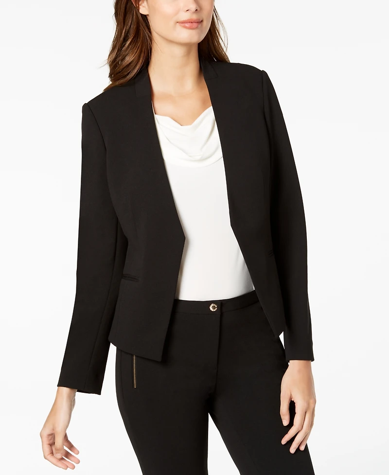 Calvin Klein Petite Asymmetrical Open-Front Blazer