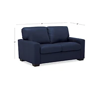 Ennia 59" Leather Loveseat, Created for Macy's