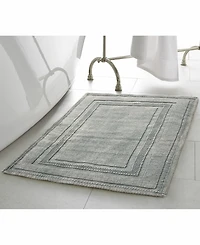 Jean Pierre Racetrack Stonewash Cotton Bath Rug, 21" x 34"