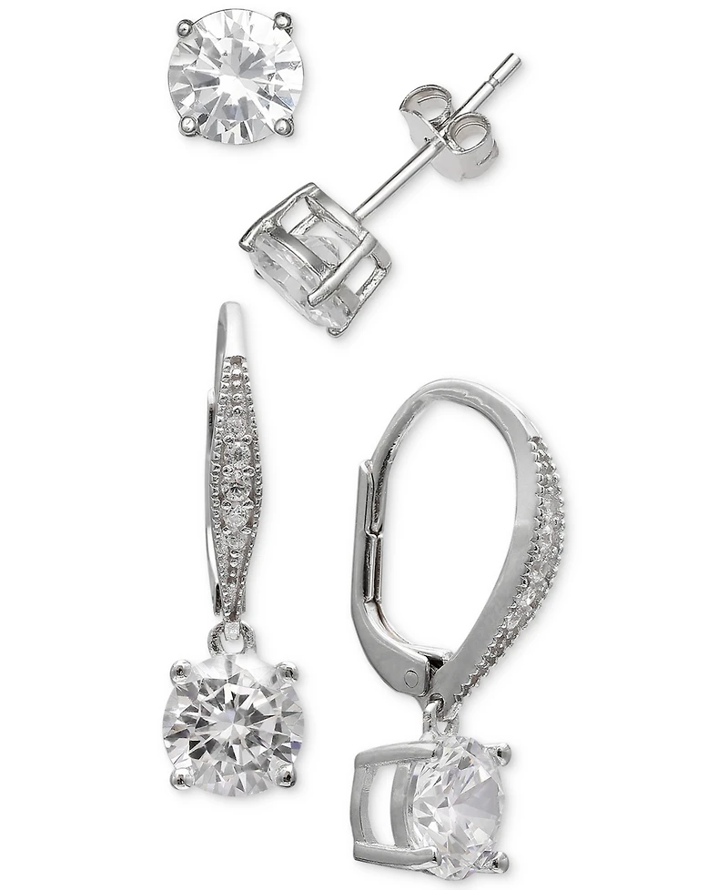 Giani Bernini 2-Pc. Cubic Zirconia Earring Set in Sterling Silver, Created for Macy's