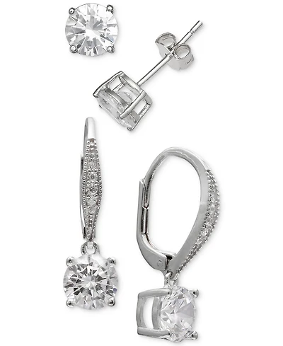 Giani Bernini 2-Pc. Cubic Zirconia Earring Set in Sterling Silver, Created for Macy's