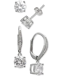 Giani Bernini 2-Pc. Cubic Zirconia Earring Set in Sterling Silver, Created for Macy's