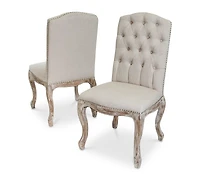 Palen Tufted Hardwood Dining Chairs, Set of 2