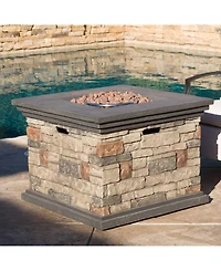 Esten Square Gas Fire Pit